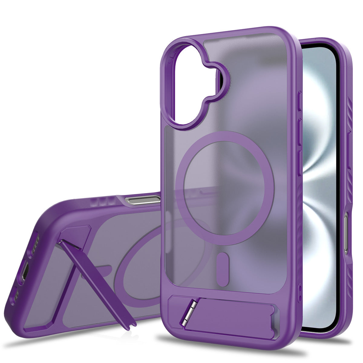 Coque de chargement magnétique invisible pour iPhone, couleur unie, tendance