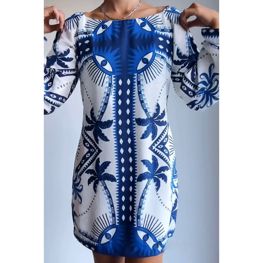 Women Casual Evil Eye Loose Holiday Dress