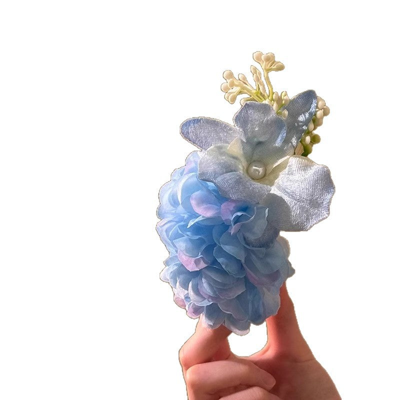 Fashion Beach Holiday Floral Hairpin with Cloth Material