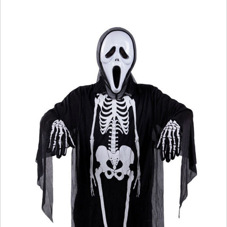 Disfraz de Halloween para niños y adultos, disfraz de calavera, esqueleto y fantasma.