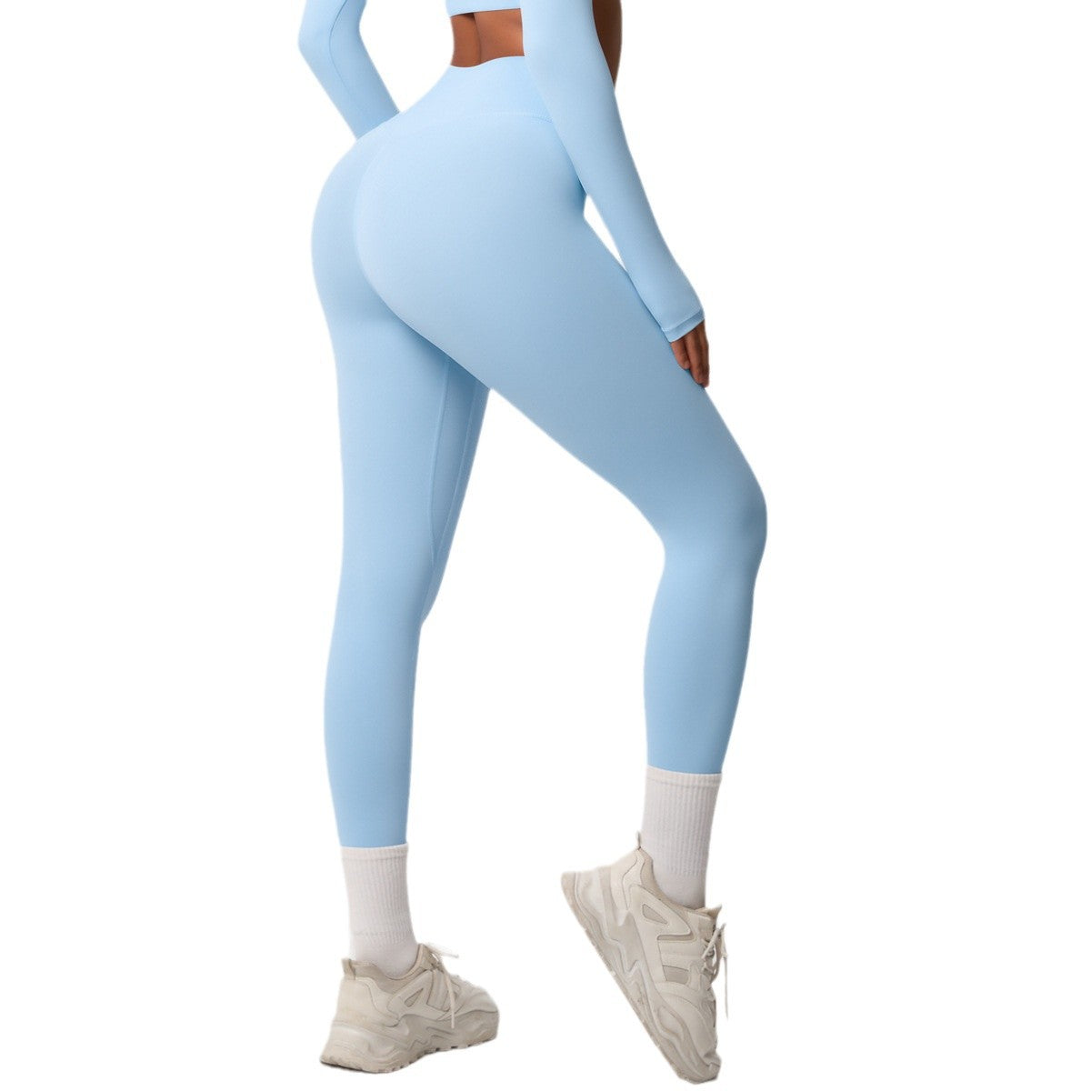 Leggings de yoga taille haute à séchage rapide pour femmes, couleurs unies
