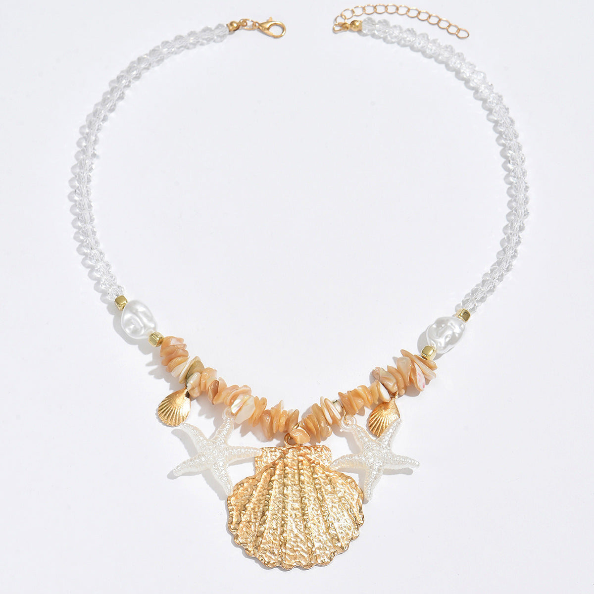 Bohemian Exaggerated Shell Beaded Sea Necklace