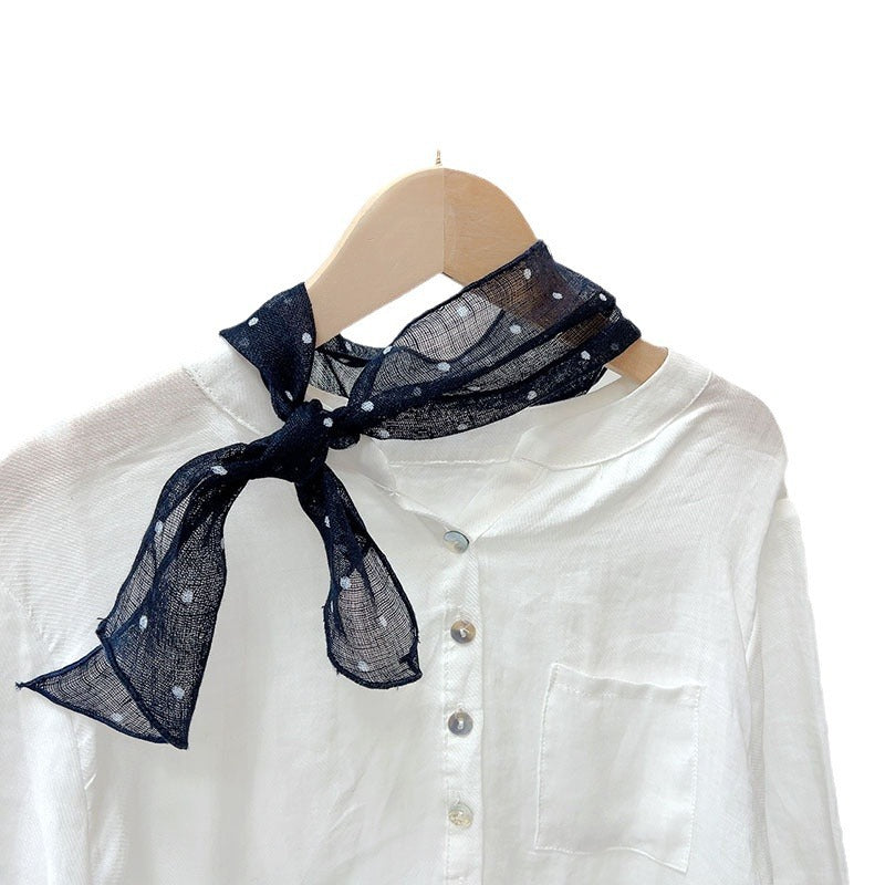 Spring And Summer Women Linen Small Long Scarf