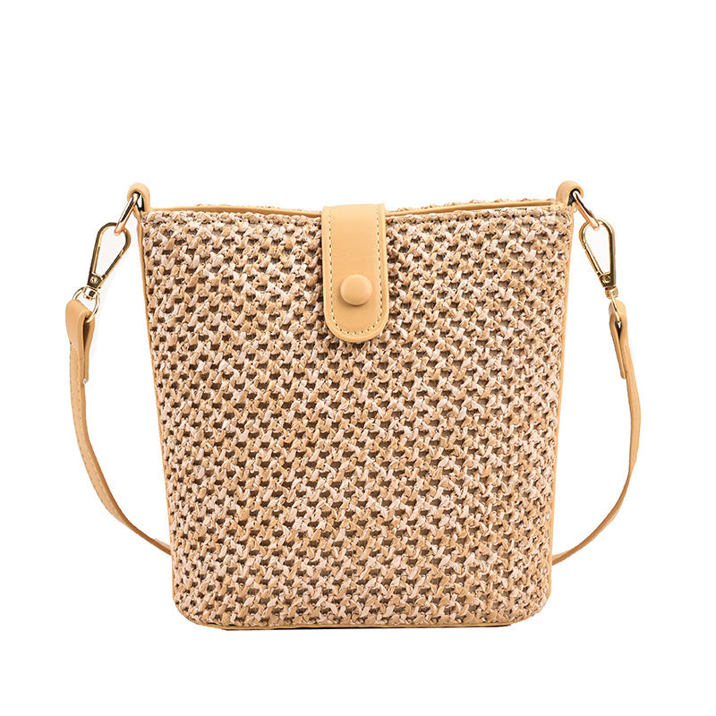 Bolso de hombro informal tejido estilo bohemio