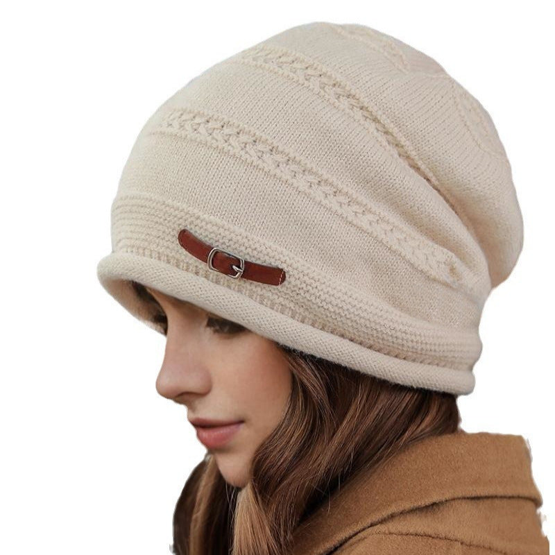 Women Fashion Casual Solid Color Knitted Hat