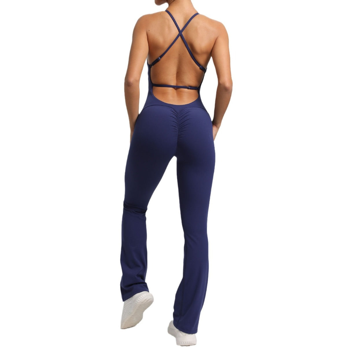 Adjustable Shoulder Strap Women’s Yoga Jumpsuits Cotton Blend