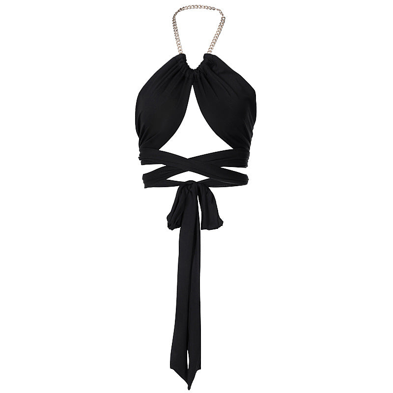 Top corto sexy con tirantes para mujer