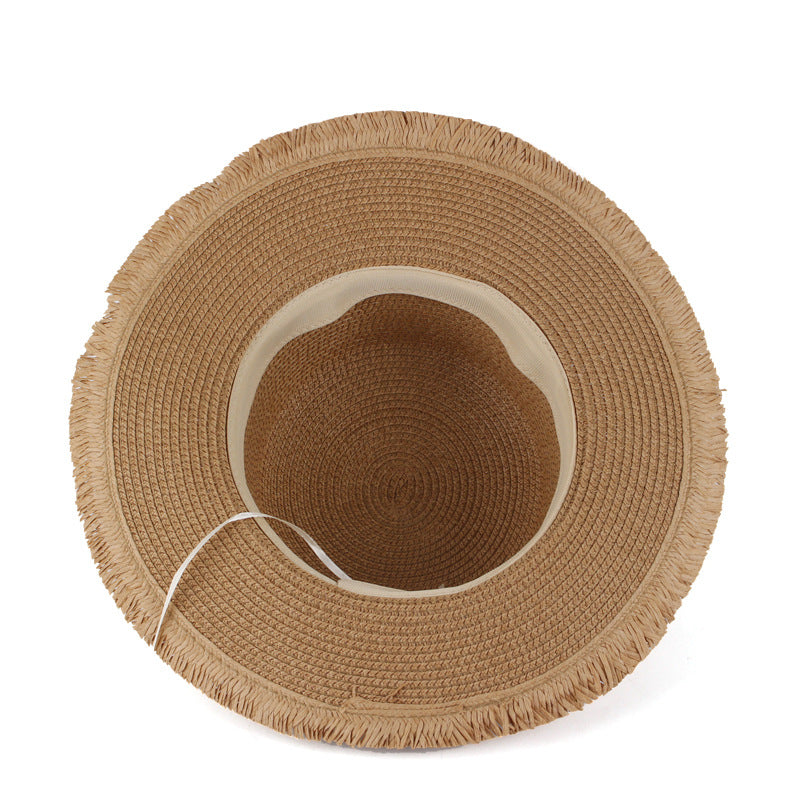 Sombrero para el sol con borlas para playa y vacaciones a la moda para mujer