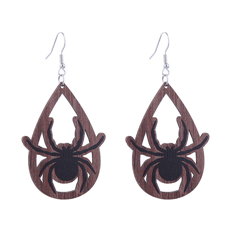 Halloween Women Funny Ghost Pumpkin Spider Skull Bat Earrings