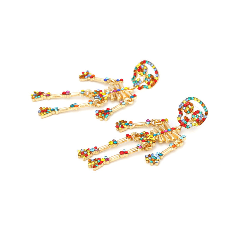 Women Fashion Exaggerated Halloween Alloy Earrings