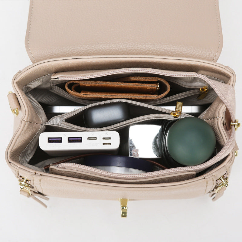 Elegante conjunto de bolso de mano de gran capacidad en color sólido