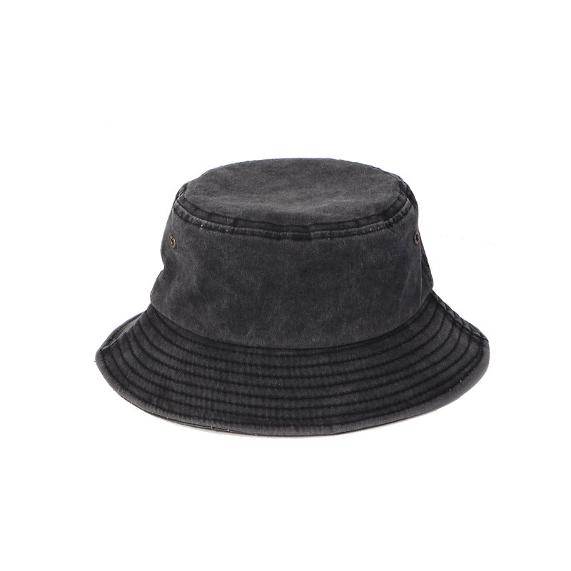 Fashion Casual Solid Color Denim Bucket Hat