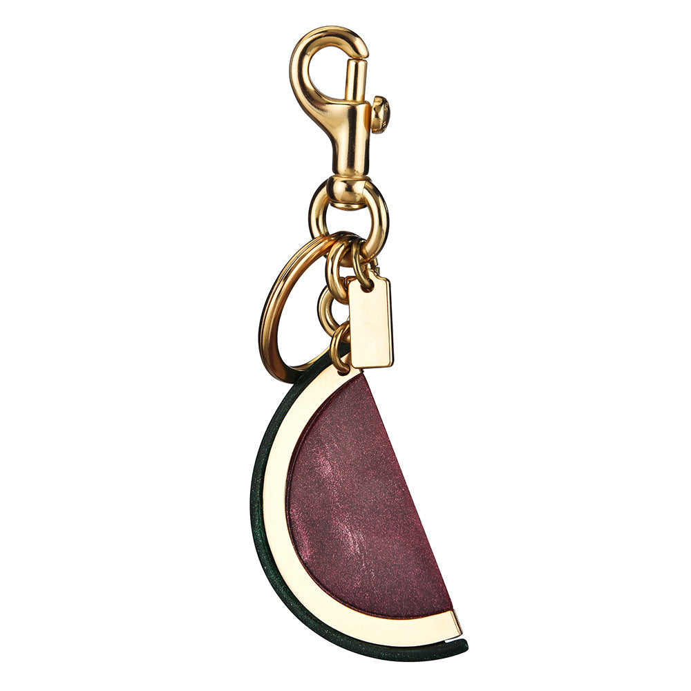 Porte-clés pendentif pastèque tendance en métal, accessoire tendance pour fruits