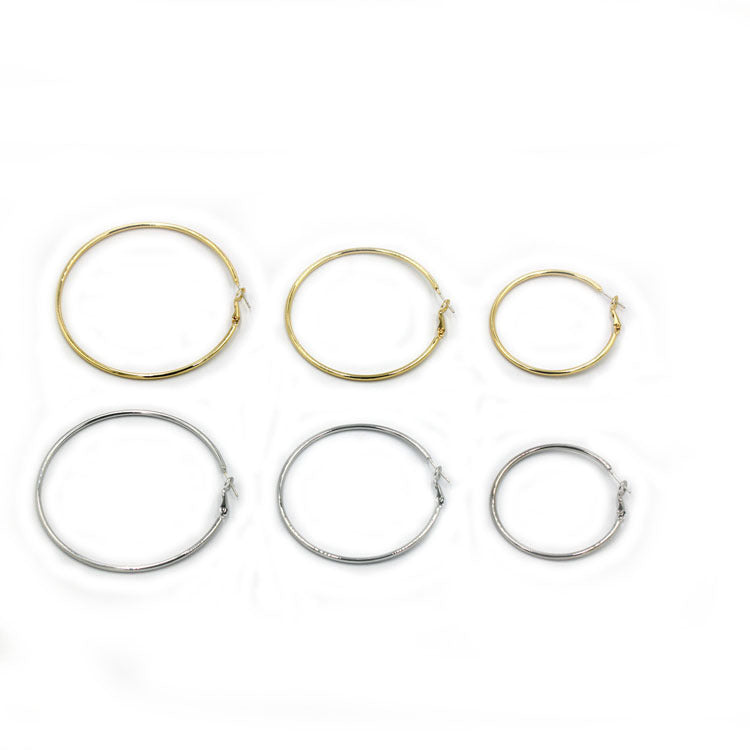 Simple Exaggerated Hoop Earrings in Copper