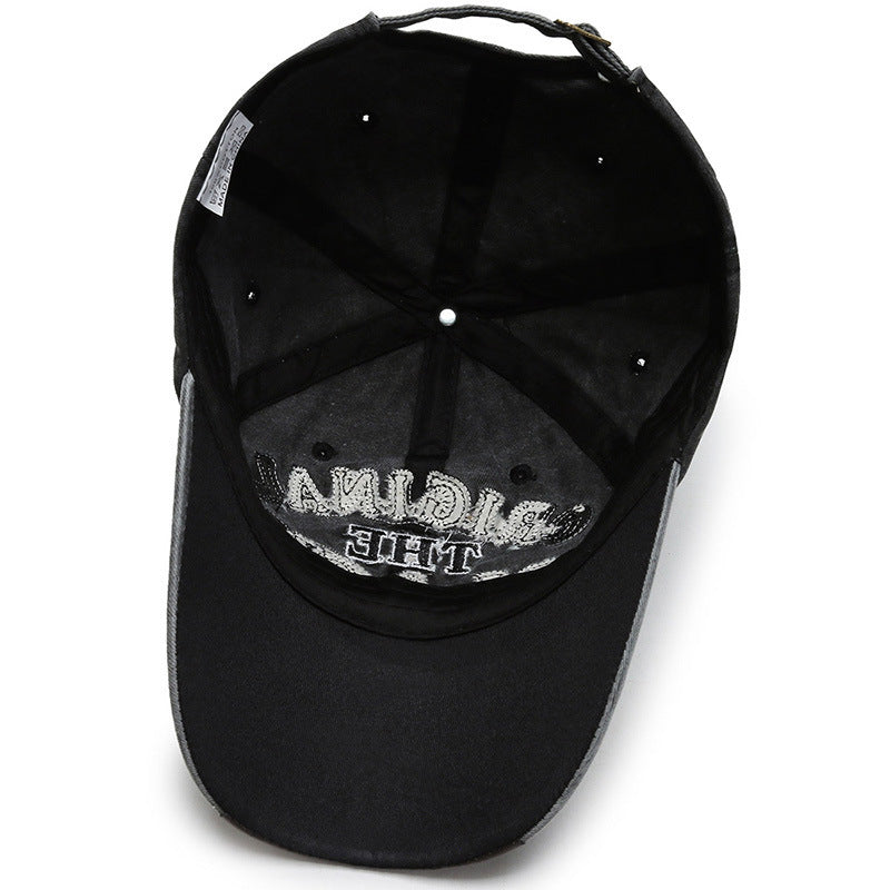 Gorra de béisbol con letras bordadas, estilo retro, informal, a la moda para hombre