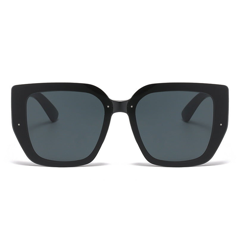 Gafas de sol grandes con montura poligonal retro para mujer: gafas de sol de gran tamaño a la moda
