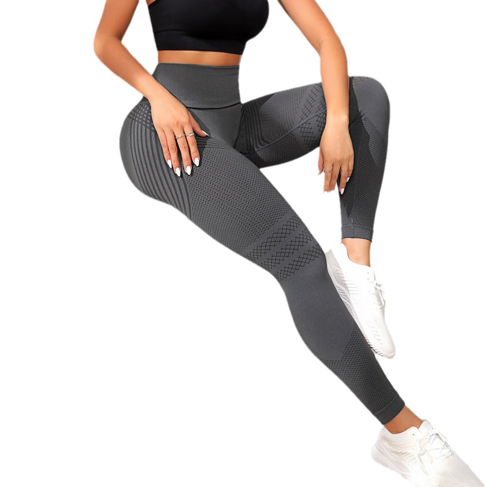 Pantalones de yoga elásticos de cintura alta a la moda para mujer