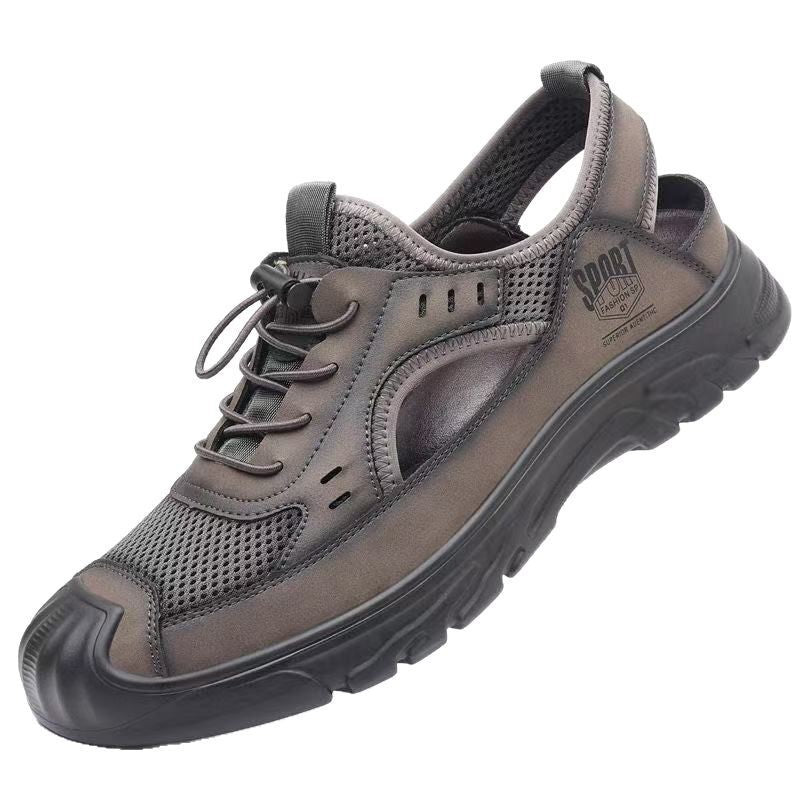 Sandales plates à enfiler pour homme - Chaussures polyvalentes en coton