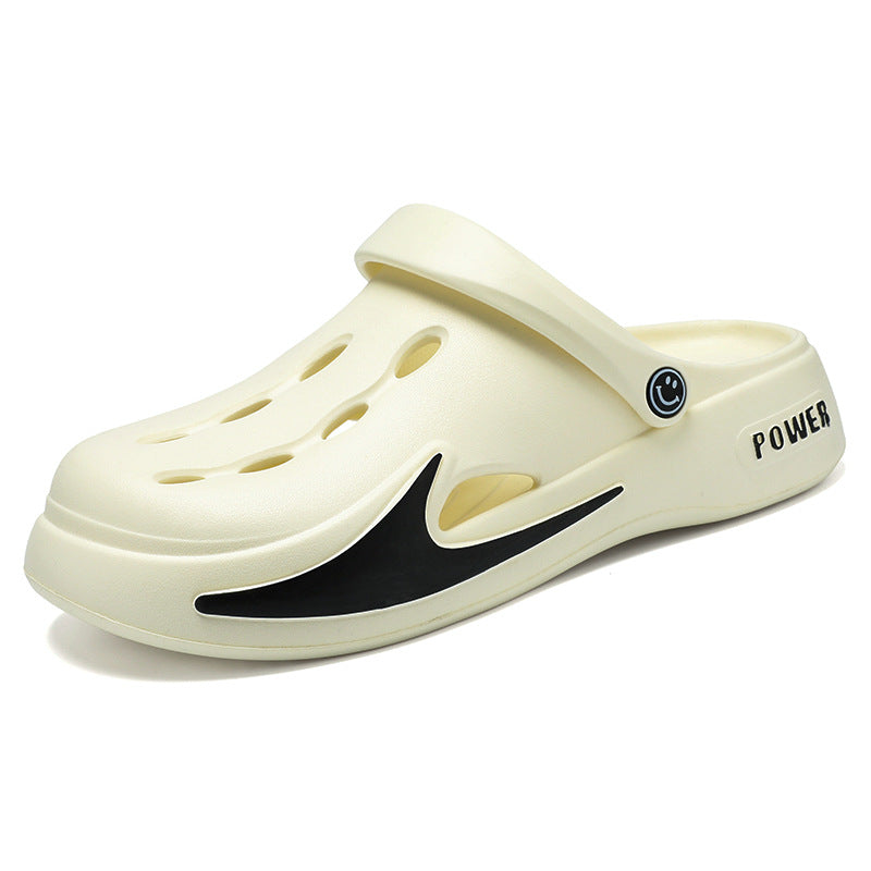 Zapatos casuales con suela gruesa y agujeros antideslizantes para mujer