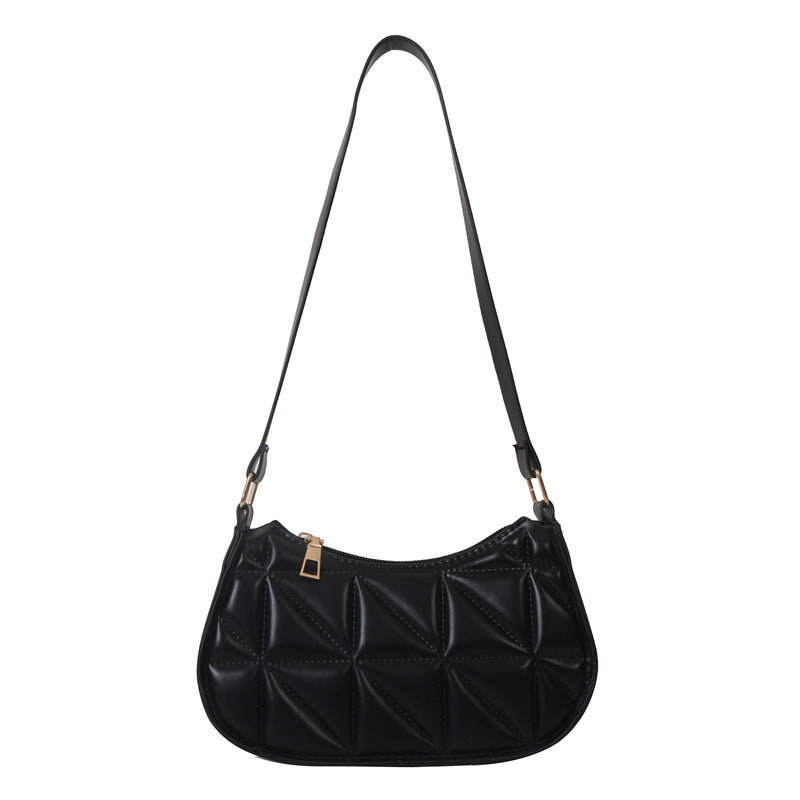 Bolso de hombro sencillo de color liso para mujer
