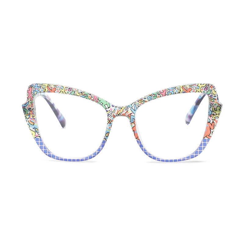 Marco de cristal de moda para mujer multicolor