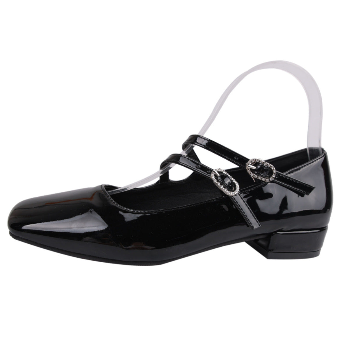 Mocassins Mary Jane en cuir verni vintage pour femmes