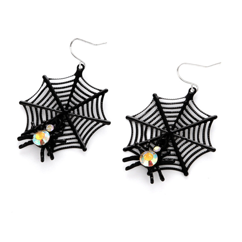 Halloween Women Cartoon Skeleton Pumpkin Bat Earrings