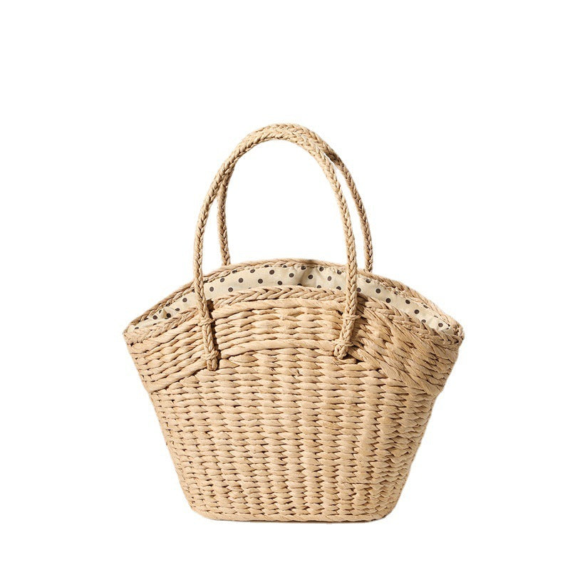 Bolso tote bohemio de paja tejida