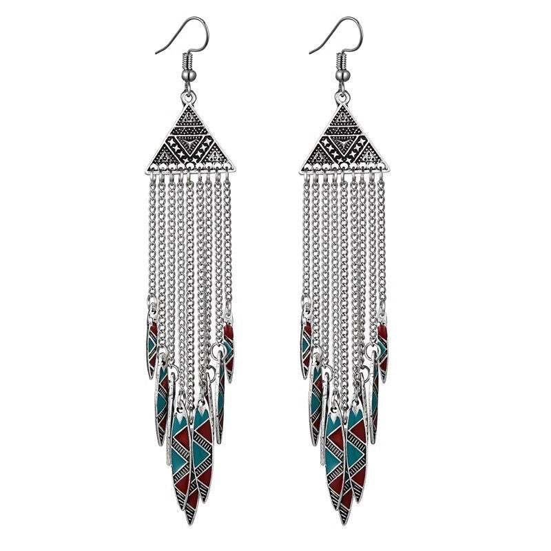 Bohemian Ethnic Style Retro Tassel Earrings