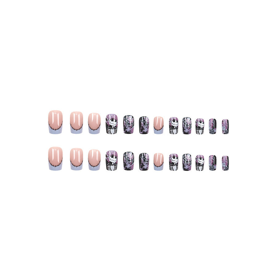 Autocollants pour nail art fantômes d'Halloween avec motif Web