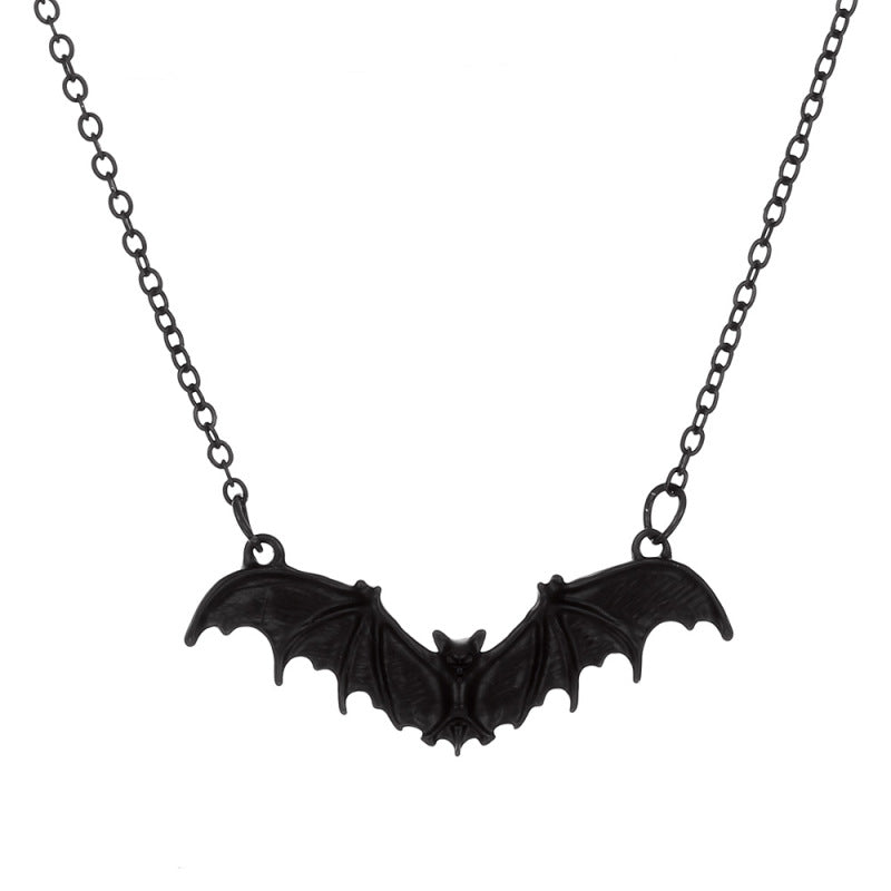 Collar de murciélago estilo gótico oscuro para mujer de Halloween