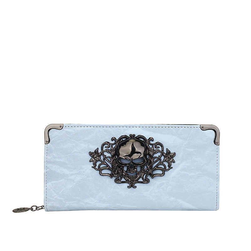 Gothic Halloween Skull Retro Personalized Wallet
