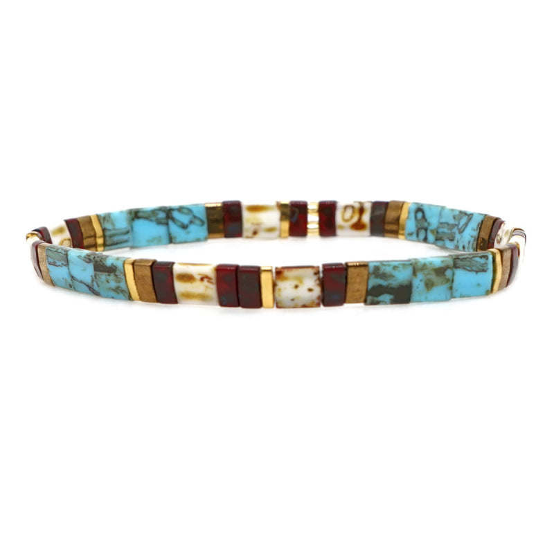 Women Casual Bohemian Handmade Beaded Woven Bracelet