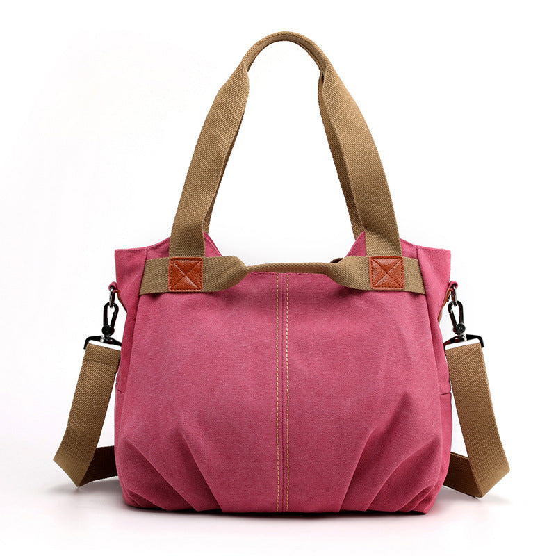Vintage Casual Women Canvas Commuter Handbag