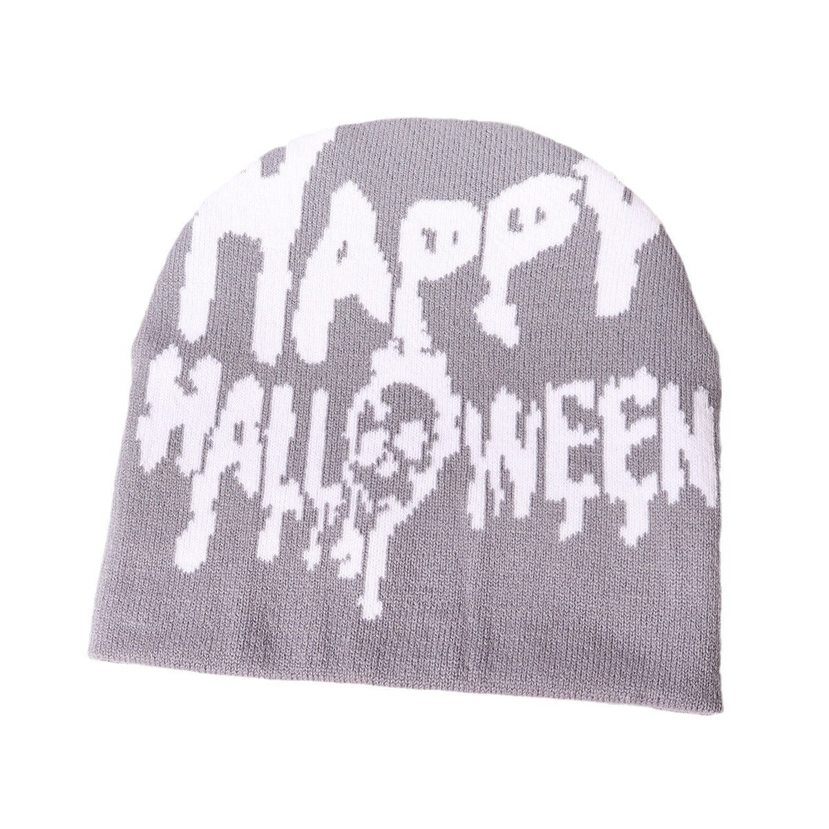 Gorro de punto jacquard con letras sencillas para Halloween