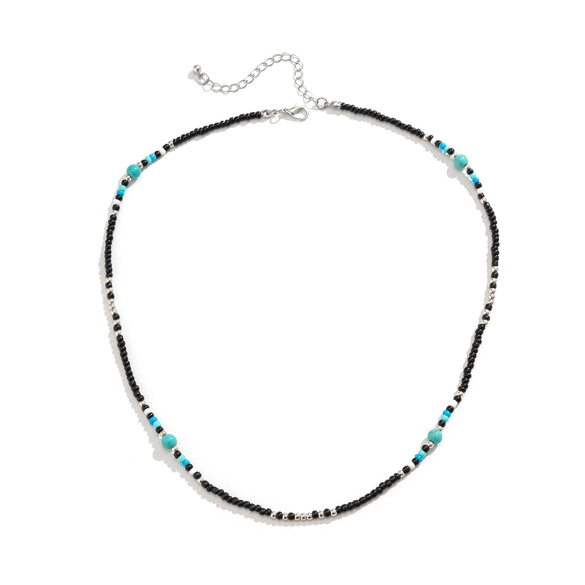 Men's Bohemian Turquoise Beaded Necklace