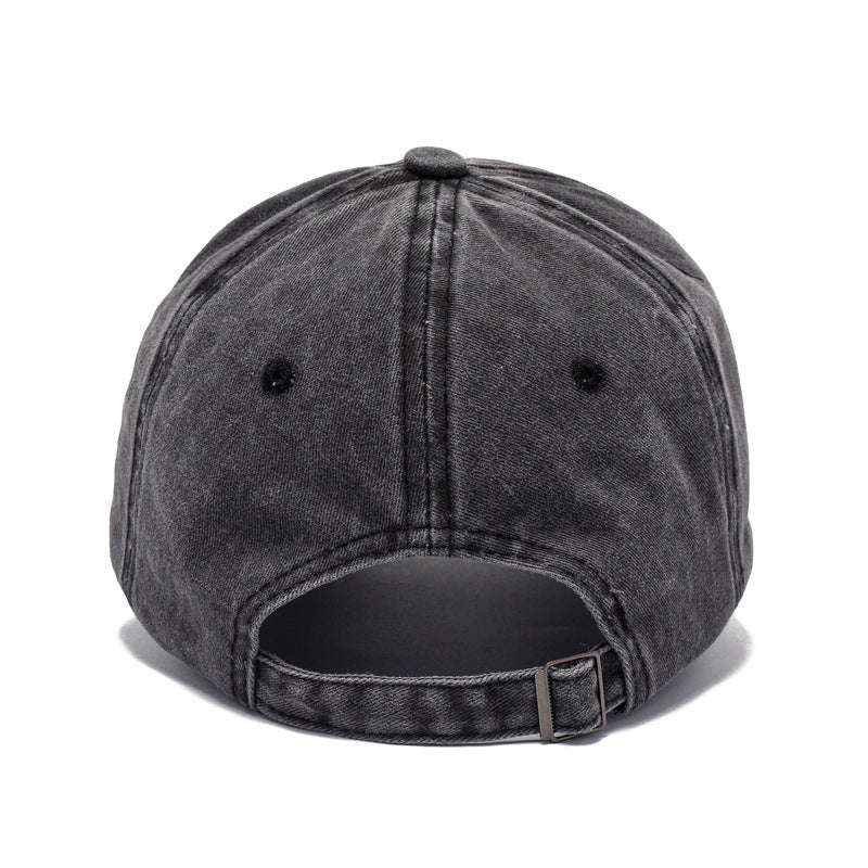 Men Women Fashion Casual Vintage Solid Color Letter Cap