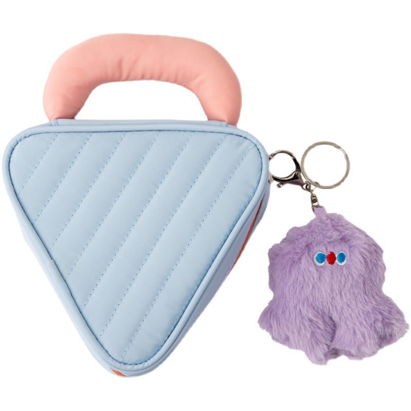 Women Cute Portable Plush Pendant Cosmetic Bag