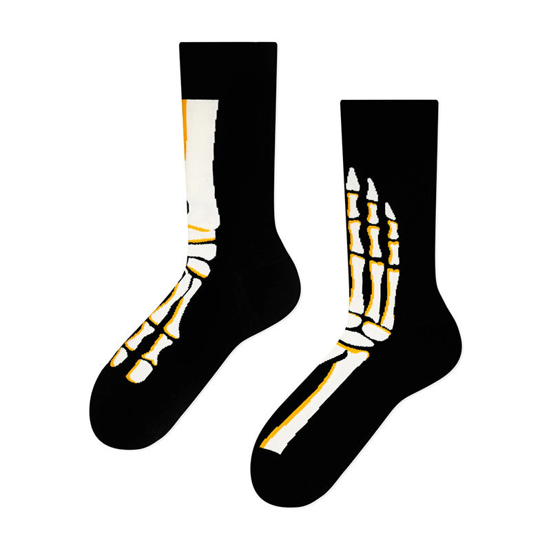 Calcetines unisex de algodón jacquard de Halloween hasta la pantorrilla