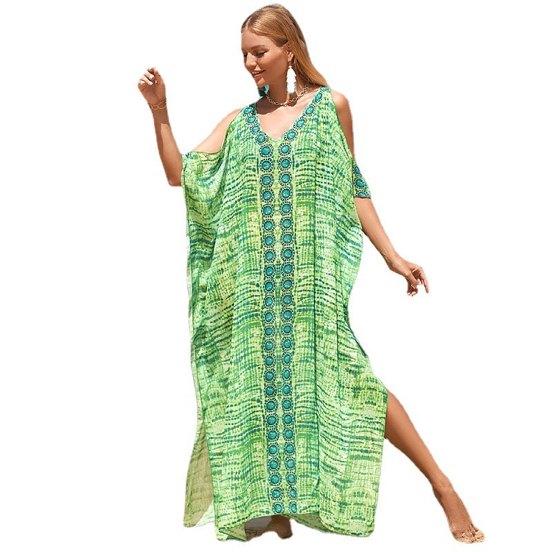 Vestido largo bohemio tipo blusa playera