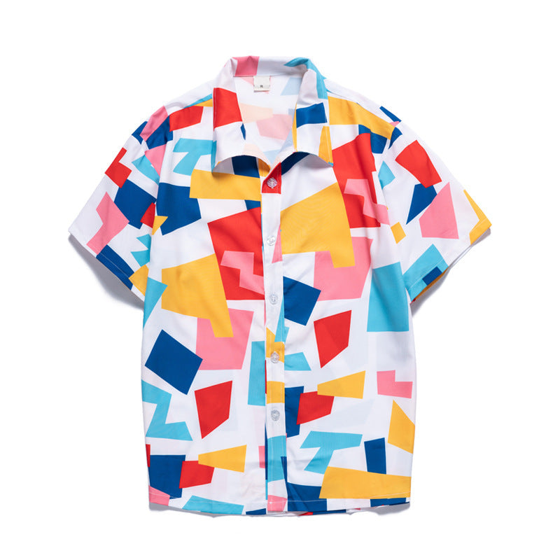Men Casual Vacation Tiny Flower Print Shirt
