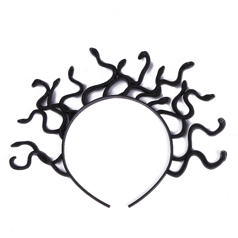 Serre-tête à boucle tête de serpent égyptien pour déguisement d'Halloween