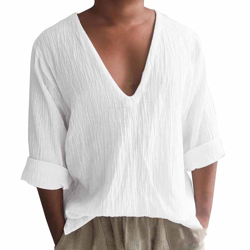 Men's Fashion Leisure Solid Color Long Sleeve T-Shirt