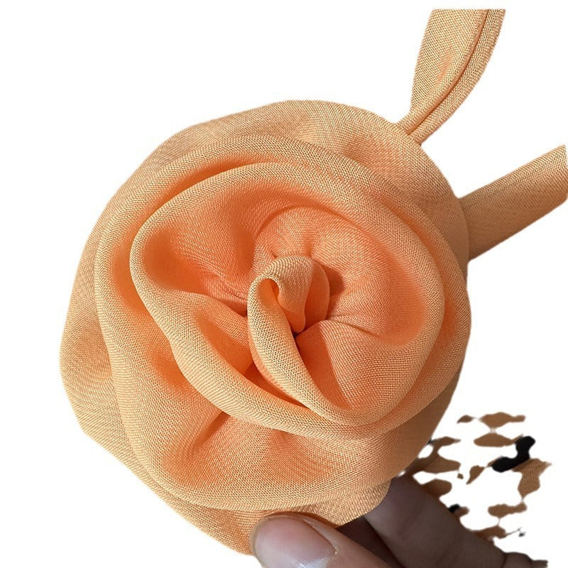 Bufanda fina con flores 3D para mujer