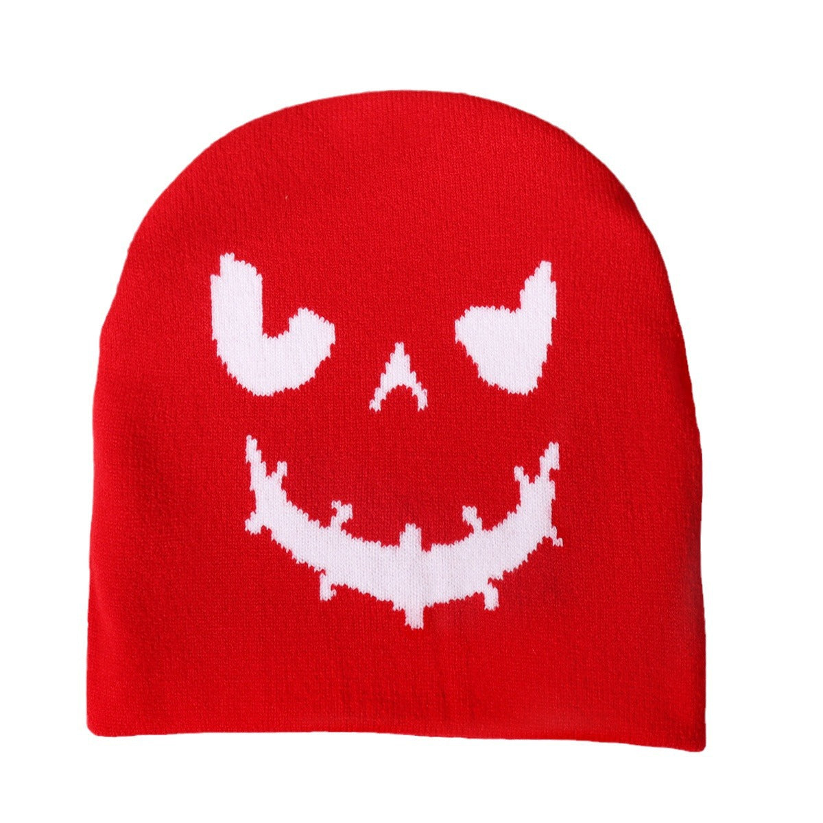 Gorro de punto cálido con estampado de diablo de Halloween