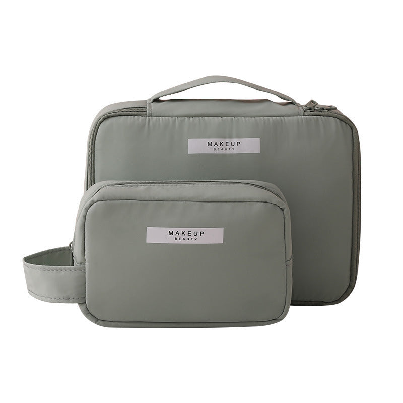 Bolsa de cosméticos portátil de viaje de color sólido simple