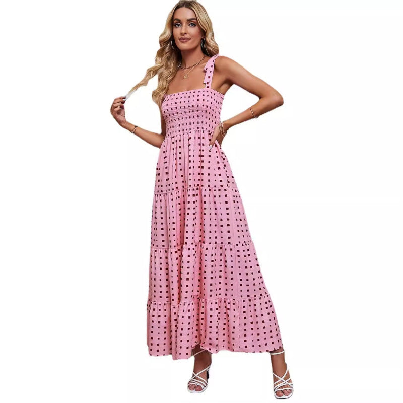 Vestido largo informal de vacaciones para mujer, sin espalda y a la moda