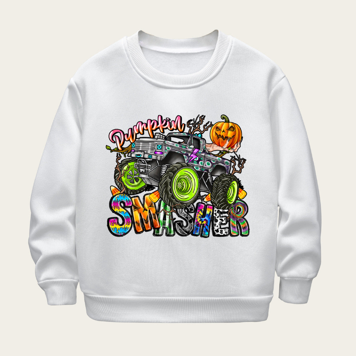 Kids Toddler Boys Girls Cartoon Fleece Long Sleeve Sweatshirt