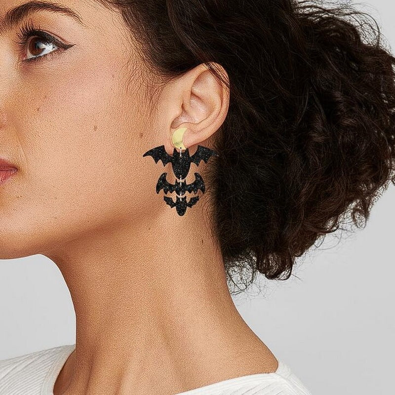 Halloween Women Fashion Acrylic Glitter Dangle Earrings