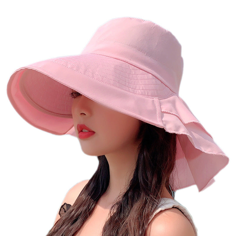 Women Fashion Solid Color Outdoor Riding Bucket Hats